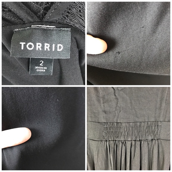 Torrid Black Lace Top Jumpsuit Plus 2 X *Read - Picture 7 of 8